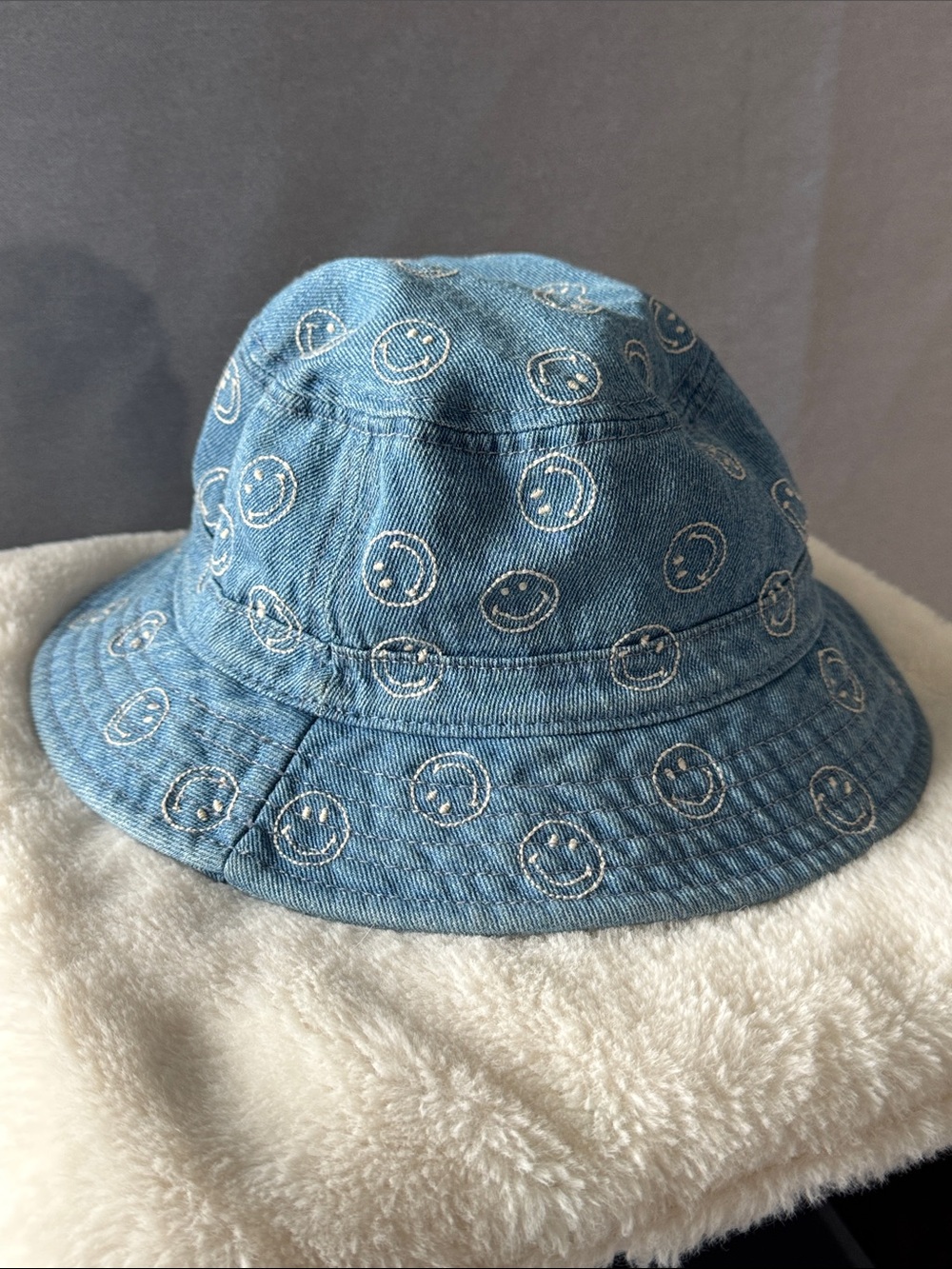 Denim Smile Bucket Hat One Size American Eagle